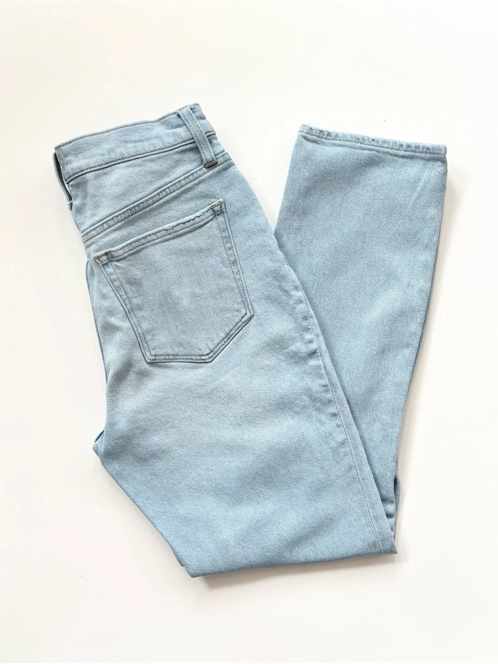 J Crew Factory Distressed Essential Straight Jeans in Palm Blue Wash Women’s 26